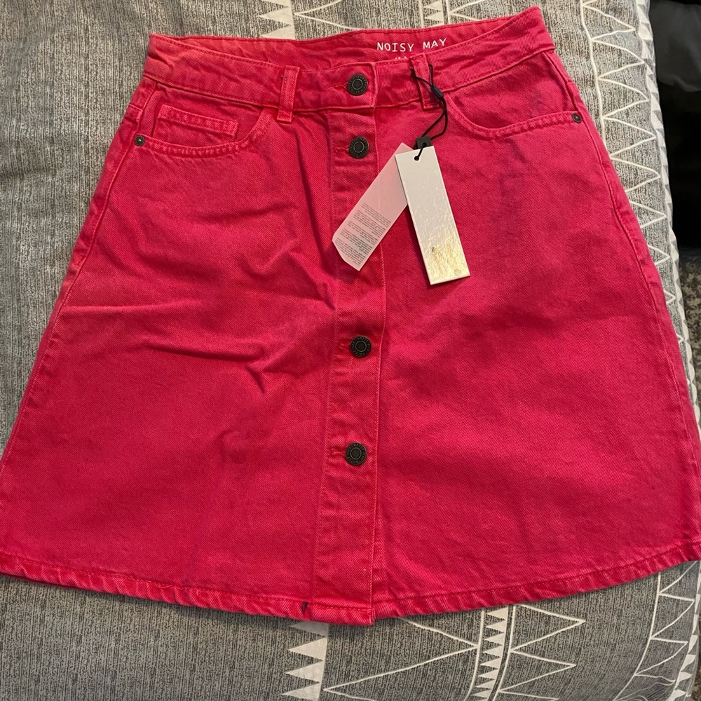 Noisy May: Pink Jean Skirt